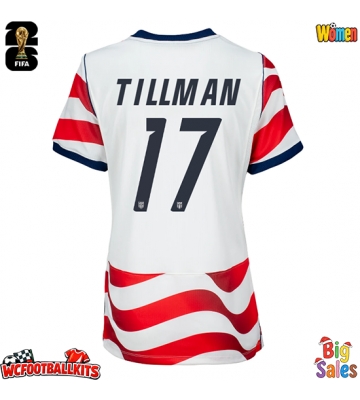 United States Malik Tillman #17 Replica Home Stadium Shirt for Women World Cup 2026 Short Sleeve